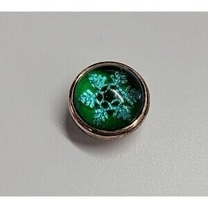 Kameleon Jewelpops Sterling 925 Green Arendale Dichroic‎ Snowflake KJP713